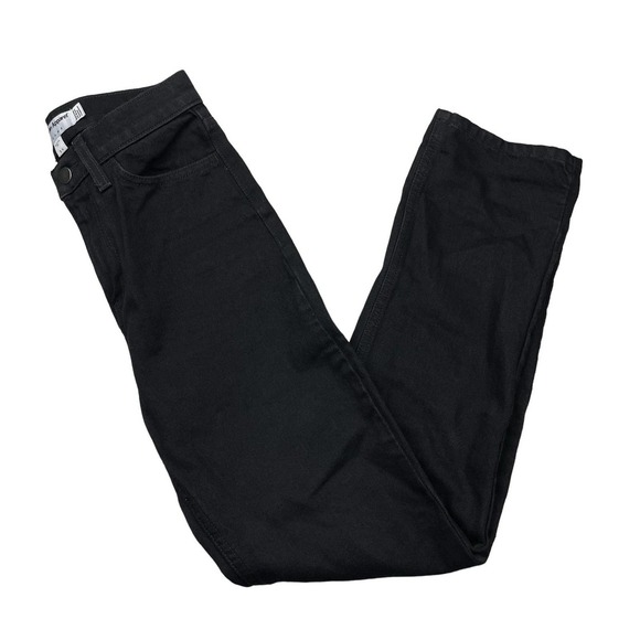 AMERICAN APPAREL Straight Leg Jean Sz 24 Black - Picture 2 of 5